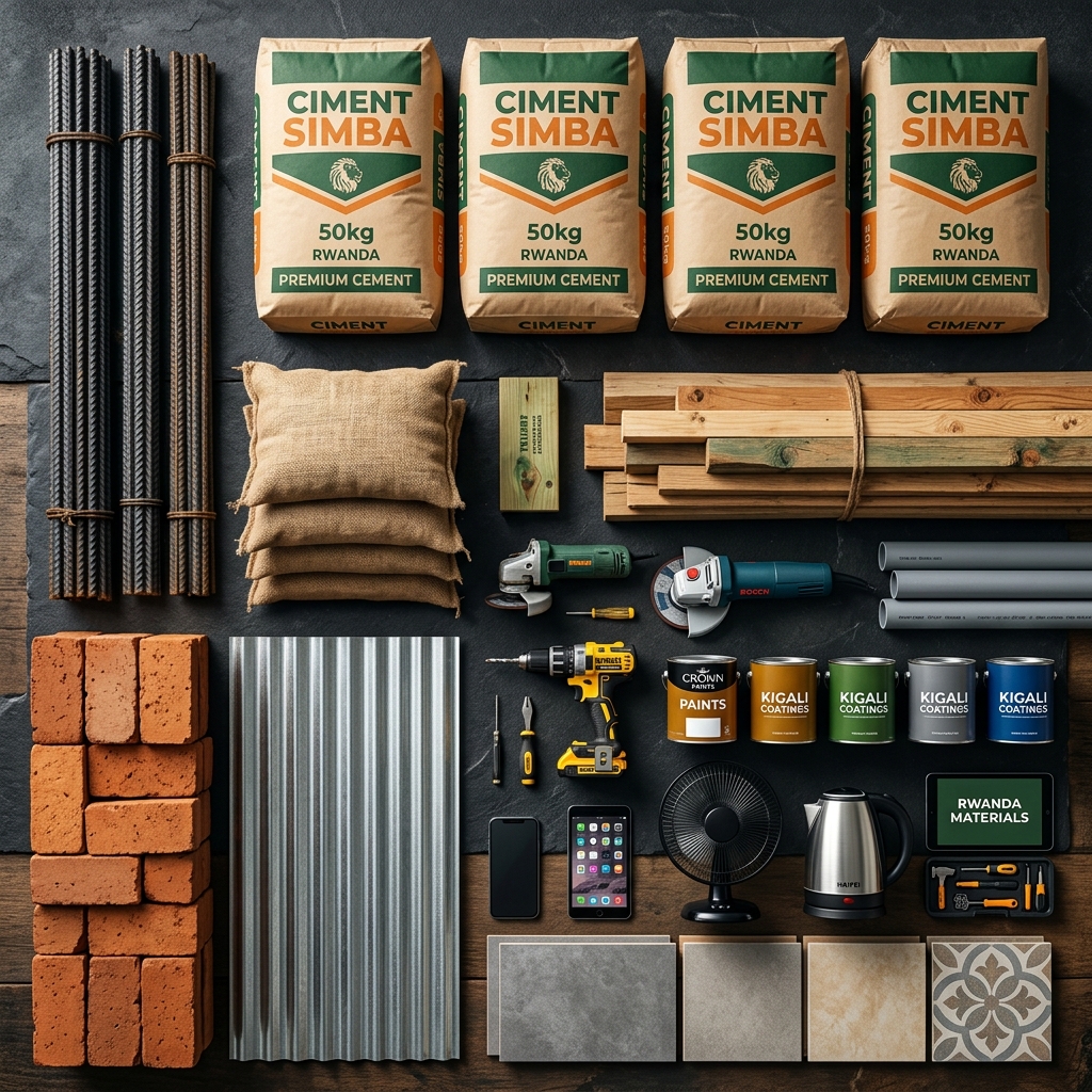 Ibicuruzwa Byose: Ciment, Rebar, Bricks & More